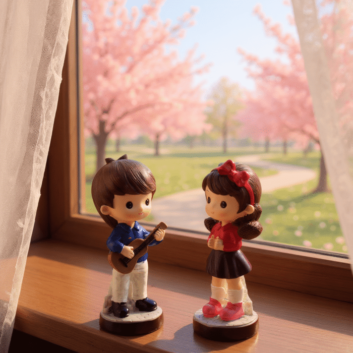 "Polyresin Couple Showpiece 7.5 Inch | Romantic Boy & Girl Figurine | Beautiful Finish Love Symbol Gift for Home Décor"