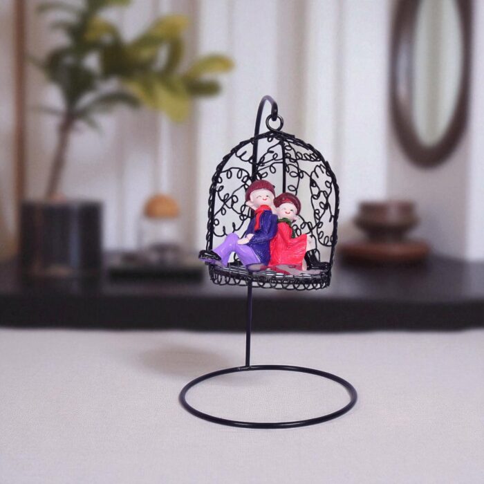 "Polyresin & Metal Decorative Figurine for Home & Office Décor | Love Gift"